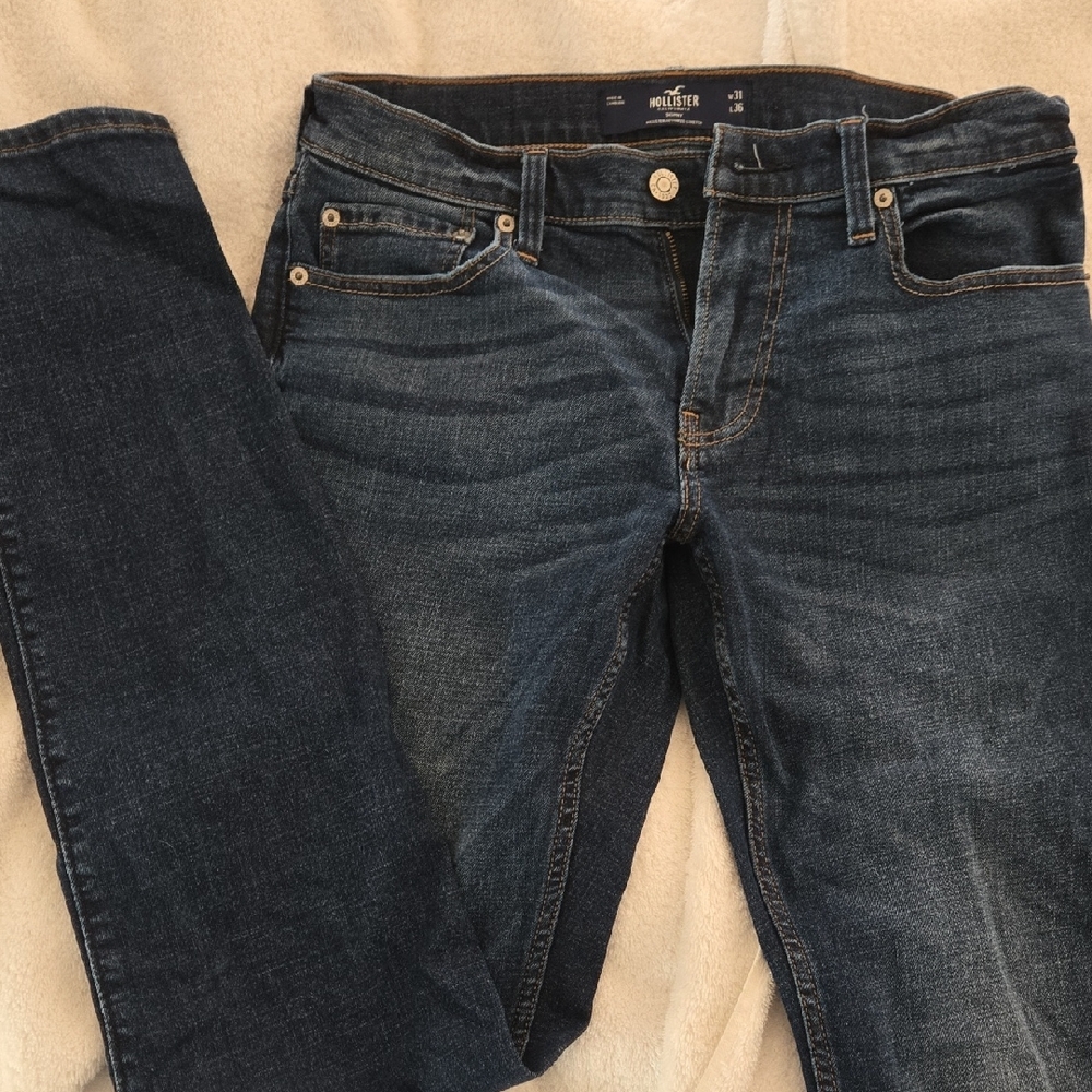 Hollister Men's Deep Indigo Slim Jeans
